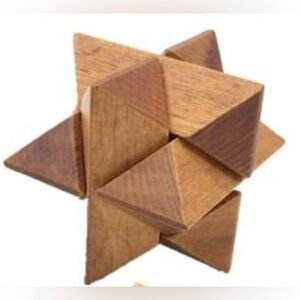 2/$20 -- Unbranded | Wooden 3-Dimensional Star Puzzle | EUC
